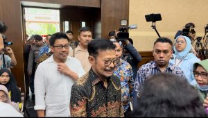 Mentan SYL usai sidang di Pengadilan Tipikor Jakarta Pusat, Kamis, 5/7/2024. I Merinda Faradianti/Forum Keadilan