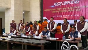 Direktorat Tindak Pidana Umum (Dittipidum) Bareskrim Polri berhasil mengungkap sindikat tindak pidana perjudian online (judol) dan pornografi. Kasus ini diduga merupakan jaringan internasional asal Taiwan | Ari Kurniansyah/Forum Keadilan