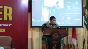Ketua Majelis Lingkungan Hidup PP Muhammadiyah Azrul Tanjung dalam acara bertajuk 'Menimbang Posisi Muhammadiyah dalam Wacana Izin Tambang Ormas', di Jakarta, Jumat, 26/7/2024 | Novia Suhari/Forum Keadilan