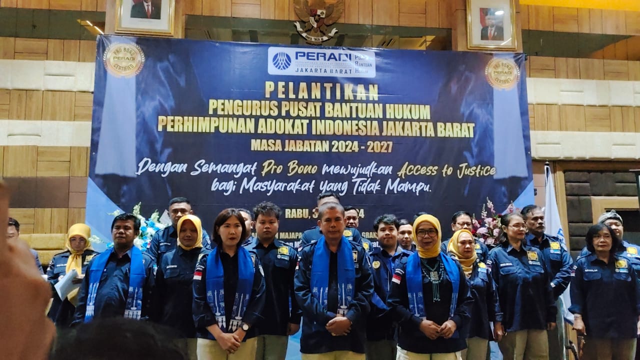 Jajaran Pengurus PBH Peradi Jakbar Resmi Dilantik, Diketuai Ridantons Damanik