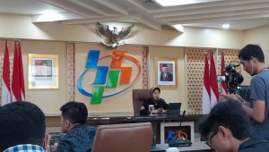 Plt Ketua BPS Amalia Adininggar Widyasanti saat memberikan keterangan pers di Kantor BPS, Jakarta Pusat, Senin, 15/7/2024 | Novia Suhari/Forum Keadilan