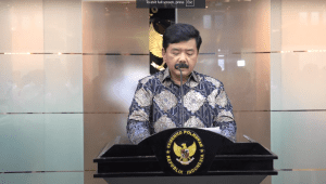 Menteri Koordinator Bidang Politik, Hukum, dan Keamanan (Menko Polhukam) Hadi Tjahjanto konferensi pers di Kantor Kemenko Polhukam Jakarta, Senin, 1/7/2024. | YouTube Kemenko Polhukam RI