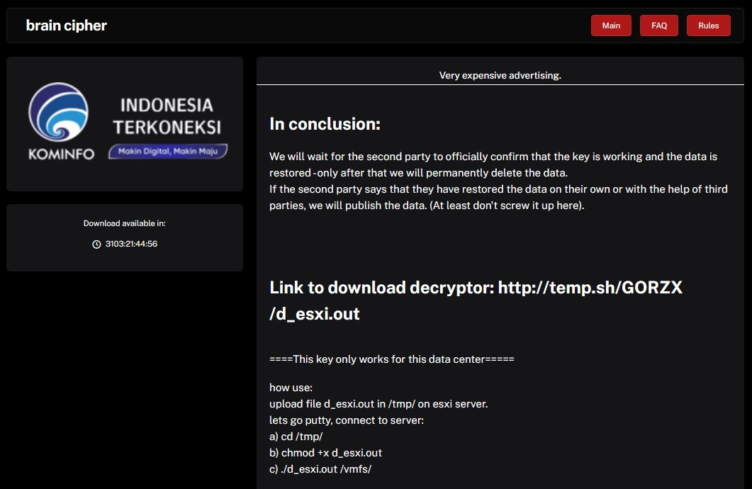 Brain Cipher Tepati Janji Berikan Kunci Enkripsi Gratis: Pertama dan Terakhir Kalinya