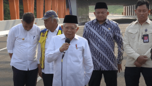 Wakil Presiden (Wapres) RI Ma'ruf Amin Memberikan Keterangan Pers Wakil Presiden seusai meresmikan Jalan Tol Cibitung-Cimanggis, Kabupaten Bogor, Jawa Barat, Selasa, 9/7/2024 | YouTube Sekretariat Wakil Presiden