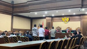 Sidang lanjutan kasus dugaan korupsi penanganan perkara di Mahkamah Agung (MA) dengan terdakwa Hakim Agung nonaktif Gazalba Saleh, di Pengadilan Tipikor Jakarta Pusat, Senin, 5/8/2024 | Merinda Faradianti/Forum Keadilan