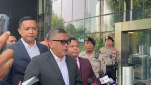 Sekretaris Jenderal (Sekjen) PDI Perjuangan Hasto Kristiyanto di Gedung Merah Putih KPK, Selasa, 20/8/2024 | Merinda Faradianti/Forum Keadilan