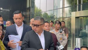 Sekretaris Jenderal (Sekjen) PDI Perjuangan Hasto Kristiyanto di Gedung Merah Putih KPK, Selasa, 20/8/2024 | Merinda Faradianti/Forum Keadilan