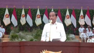Presiden Joko Widodo (Jokowi) saat berpidato dalam acara Rapimnas Gerindra di Indonesia Arena, GBK, Jakarta Pusat, Sabtu, 31/8/2024 | YouTube GerindraTV