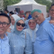 Radityo Egi Saputra bersama Eko Patrio dan Uya Kuya saat deklarasi pencalonan Egi-Syaiful di Pilkada Lampung Selatan 2024 | Instagram @amanatnasional