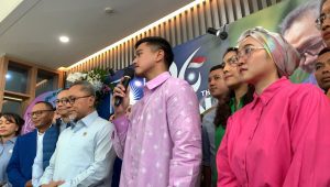 Ketua Umum Partai Amanat Nasional (PAN) Zulkifli Hasan dan Ketua Umum Partai Solidaritas Indonesia (PSI) Kaesang Pangarep menggelar pertemuan di Kantor DPP PAN, Jakarta Selatan, Rabu, 14/8/2024 | Ali Mansur/Forum Keadilan