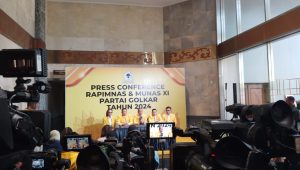Press Conference Rapimnas dan Munas XI Partai Golkar, Selasa, 20/8/2024 | Muhammad Reza/Forum Keadilan