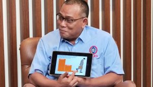 Ketua KSPI Moh Jumhur Hidayat memberikan keterangan di PHD 4K Forum Keadilan, Kamis, 1/8/2024. I Reza Fadilla/ Forum Keadilan