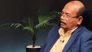 Menteri Perencanaan Pembangunan Nasional/Kepala Bappenas periode 2014-2015 Andrinof Chaniago di Podcast Madilog Forum, Kamis, 1/8/2024. I Reza Fadilla/Forum Keadilan