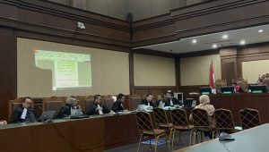 JPU saat memperlihatkan chat mesra Fify Mulyani dan Gazalba Saleh di Pengadilan Tipikor Jakarta Pusat, Kamis, 8/8/2024 | Merinda Faradianti/Forum Keadilan