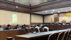Sidang lanjutan dugaan gratifikasi dan TPPU dengan total nilai Rp62,89 miliar yang menjerat Hakim Agung nonaktif Gazalba Saleh di Pengadilan Tipikor Jakarta Pusat, Senin, 12/8/2024. I Merinda Faradianti/Forum Keadilan