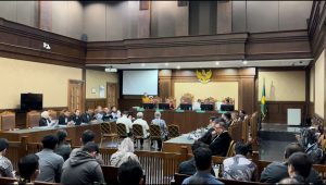 Sidang lanjutan kasus dugaan korupsi pengelolaan tata niaga komoditas timah di wilayah Izin Usaha Pertambangan (IUP) di PT Timah Tbk tahun 2015-2022 di Pengadilan Negeri Tindak Pidana Korupsi (Tipikor) Jakarta Pusat (Jakpus), Senin, 26/8/2024 | Merinda Faradianti/Forum Keadilan