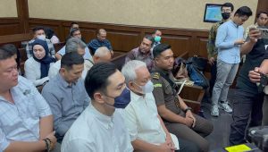 Terdakwa Harvey Moeis di sidang lanjutan kasus dugaan korupsi pengelolaan tata niaga komoditas timah di wilayah Izin Usaha Pertambangan (IUP) di PT Timah Tbk tahun 2015-2022 di Pengadilan Negeri Tindak Pidana Korupsi (Tipikor) Jakarta Pusat (Jakpus), Senin, 26/8/2024 | Merinda Faradianti/Forum Keadilan