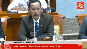 Komisioner Komisi Yudisial (KY) Joko Sasmito dalam rapat konsultasi bersama dengan Komisi 3 DPR RI, Senin, 26/8/2024 | YouTube DPR RI