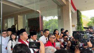 Sekretaris Jenderal (Sekjen) Partai Demokrasi Indonesia Perjuangan (PDIP) Hasto Kristiyanto di Kantor Dewan Pengurus Pusat (DPP) PDIP, Jakarta Pusat, Rabu, 28/8/2024 | Ali Mansur/Forum Keadilan