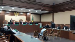 Mantan Kepala Dinas ESDM Bangka Belitung Amir Syahbana di Pengadilan Negeri Tindak Pidana Korupsi (Tipikor) Jakarta Pusat (Jakpus), Rabu, 28/8/2024 | Merinda Faradianti/Forum Keadilan