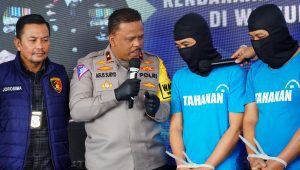 Wakapolda Jawa Tengah (Jateng) Brigjen. Pol. Agus Suryonugroho (pegang mic) di Mapolda Jateng, Kamis, 29/8/2024 | ist