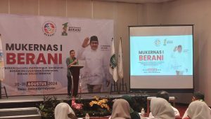 Ketua DPP Partai Kebangkitan Bangsa (PKB) Daniel Johan di Acara Mukernas I Berani, Jumat, 30/8/2024 | Muhammad Reza/Forum Keadilan