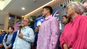 Ketua Umum Partai Amanat Nasional (PAN) Zulkifli Hasan dan Ketua Umum Partai Solidaritas Indonesia (PSI) Kaesang Pangarep menggelar pertemuan di Kantor DPP PAN, Jakarta Selatan, Rabu, 14/8/2024 | Ali Mansur/Forum Keadilan