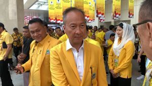 Pelaksana tugas (Plt) Ketua Umum Partai Golkar Agus Gumiwang Kartasasmita hadir di Rapat Pimpinan Nasional (Rapimnas) dan Musyawarah Nasional (Munas) XI Partai Golkar, Jakarta Pusat, Selasa, 20/8/2024.