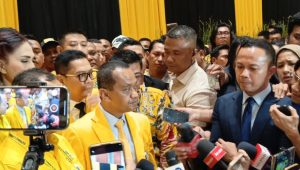 Ketua Umum Partai Golkar Bahlil Lahadalia di Jakarta Convention Center (JCC), Jakarta Pusat, Rabu, 21/8/2024 | Ali Mansur/Forum Keadilan