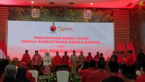 Partai Demokrasi Indonesia Perjuangan (PDIP) mengumumkan 169 bakal calon kepala daerah yang diusung dalam Pemilihan Kepala Daerah (Pilkada) 2024 di kantor DPP PDIP, Jakarta Pusat, Kamis, 22/8/2024 | Ali Mansur/Forum Keadilan