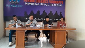 Konferensi pers Formappi di Kantor Formappi, Jakarta Pusat, Kamis, 15/8/2024 | Novia Suhari/Forum Keadilan
