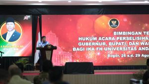 Ketua Kamar Pidana Mahkamah Agung Prim Haryadi saat memberikan sambutan di Bogor, Jawa Barat, Senin, 26/8/2024 | dok. Humas Mahkamah Konstitusi