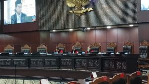 Mahkamah Konstitusi (MK) kembali menggelar sidang permohonan soal persyaratan batas usia pada Pemilihan Kepala Daerah (Pilkada) serentak Tahun 2024, Senin, 5/8/2024 | Syahrul Baihaqi/Forum Keadilan