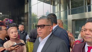 Sekretaris Jenderal (Sekjen) PDI Perjuangan (PDIP) Hasto Kristiyanto di Gedung Merah Putih KPK, Selasa, 20/8/2024 | Merinda Faradianti/Forum Keadilan