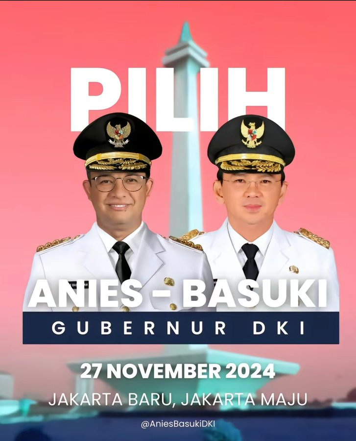 Geger Poster Duet Anies-Ahok di Pilgub Jakarta