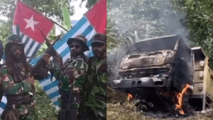 Gerombolan Kelompok Kriminal Bersenjata (KKB) atau Organisasi Papua Merdeka (OPM) menebar aksi teror dan pembunuhan di Kabupaten Yahukimo, Papua Pegunungan, pada Rabu, 31/7/2024. | X/Twitter Ist