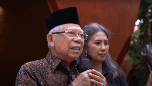 Wakil Presiden RI Ma'ruf Amin saat memberikan keterangan pers usai Kunjungi MuseumKu Grabah Timbul Raharjo di Kasongan, Bantul, DIY, Rabu, 7/8/2024 | YouTube Sekretariat Wakil Presiden RI