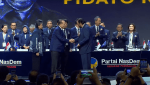 Surya Paloh kembali terpilih menjadi Ketua Umum (Ketum) Partai NasDem periode 2024-2029 dalam rapat pleno ketiga dalam Kongres ke-III NasDem di JCC, Jakarta, pada Selasa, 27/8/2024. | YouTube NasDem TV