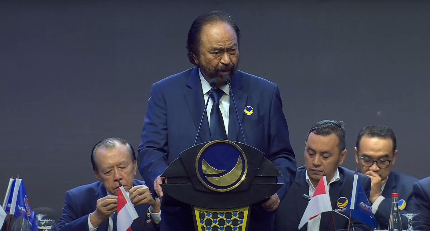 Surya Paloh Minta Kader Bikin Prabowo Merasa seperti Keluarga di Penutupan Kongres NasDem