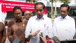 Presiden Joko Widodo (Jokowi) dalam keterangannya pers usai meresmikan Gedung Pelayanan Kesehatan Ibu dan Anak di RSUP Dr Sardjito, Yogyakarta, Rabu, 28/8/2024 | YouTube Sekretariat Presiden