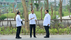 Presiden Joko Widodo bersama Menteri Sekretaris Negara Pratikno dan Presiden terpilih Prabowo Subianto | Website Sekretariat Negara RI