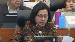 Menkeu RI Sri Mulyani dalam Rapat Paripurna di DPR RI, Senayan, Jakarta Pusat, Selasa, 27/8/2024 | YouTube TVR Parlemen
