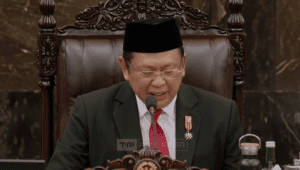 Ketua MPR RI Bambang Soesatyo (Bamsoet) saat membuka pidato sidang tahunan di Gedung DPR/MPR, Senayan, Jakarta, Jumat, 16/8/2024 | YouTube DPR RI