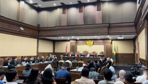 Saksi karyawan PT Timah Ahmad Samhadi, di sidang lanjutan kasus dugaan korupsi pengelolaan tata niaga komoditas timah di wilayah Izin Usaha Pertambangan (IUP) di PT Timah Tbk tahun 2015-2022 di Pengadilan Tipikor Jakpus, Kamis, 22/8/2024 | Merinda Faradianti/Forum Keadilan