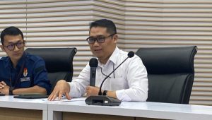Direktur Penyidikan KPK Asep Guntur Rahayu saat memberikan keterangan kepada media, di Gedung Merah Putih KPK RI, Jakarta Selatan, Kamis, 15/8/2024 | Ari Kurniansyah/Forum Keadilan