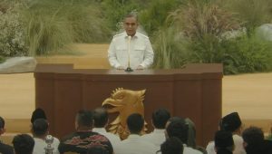 Sekjen Gerindra Ahmad Muzani saat memberikan sambutan dalam acara Rapimnas Gerindra di Indonesia Arena, GBK, Jakarta Pusat, Sabtu, 31/8/2024 | YouTube GerindraTV