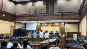 Sidang lanjutan kasus dugaan korupsi pengelolaan tata niaga komoditas timah di wilayah Izin Usaha Pertambangan (IUP) di PT Timah Tbk tahun 2015-2022 menjalani sidang perdana di Pengadilan Negeri Tindak Pidana Korupsi (Tipikor) Jakarta Pusat (Jakpus), Senin, 2/9/2024 | Merinda Faradianti/Forum Keadilan