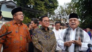 Bakal calon Gubernur (cagub) dan Wakil Gubernur (cawagub) Jakarta, Pramono Anung-Rano Karno, menggelar pertemuan dengan mantan Gubernur DKI Jakarta Fauzi Bowo (Foke) di Museum MH Thamrin, Jakarta Pusat, Selasa, 3/9/2024 | ist