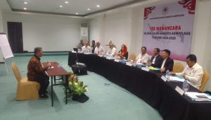 Komisi Kepolisian Nasional (Kompolnas) melaksanakan tes wawancara sebagai bagian dari seleksi calon anggota yang akan mengisi kursi lembaga pengawas kepolisian tersebut, hari ini, Senin, 2/9/2024 | Reynaldi Adi Surya/Forum Keadilan