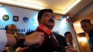 Menko Polhukam RI Hadi Tjahjanto usai membuka 'Forum Konsultasi Komunikasi dengan Pimpinan Media Massa' di kawasan Jakarta Pusat, Rabu, 4/9/2024 | Novia Suhari/Forum Keadilan